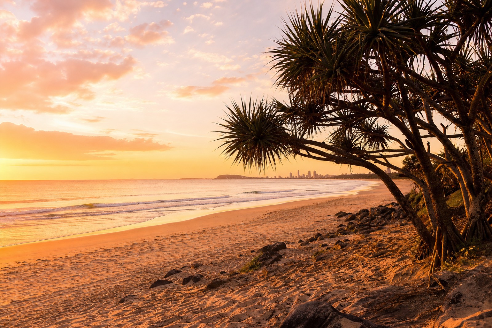 Beach at golden hour